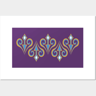 Mad Tea Party Pattern on Purple Posters and Art